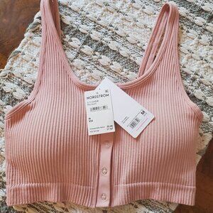 New Yogalicious Bra Tank Top, Medium, Dusty Pink